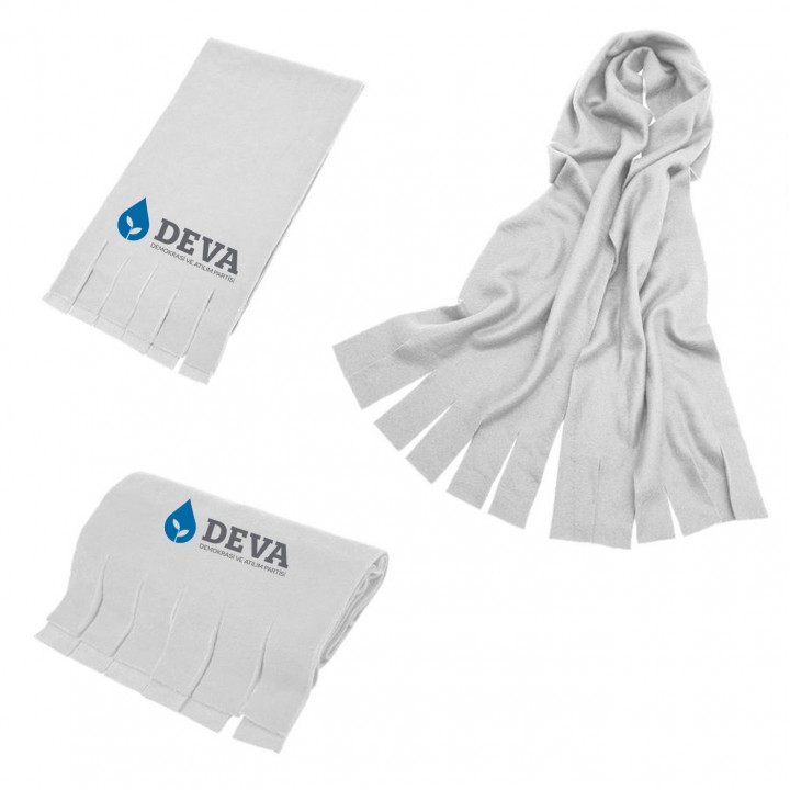 DEVA Partisi Logolu Mavi Polar Atkı